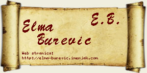 Elma Burević vizit kartica